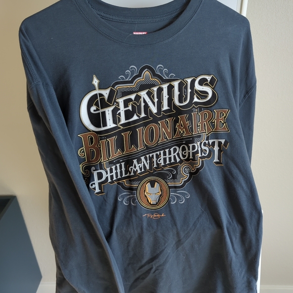 RARE New Marvel Ironman Genius, Billionaire, Philanthropist Long Sleeve Sz Small - Picture 3 of 4